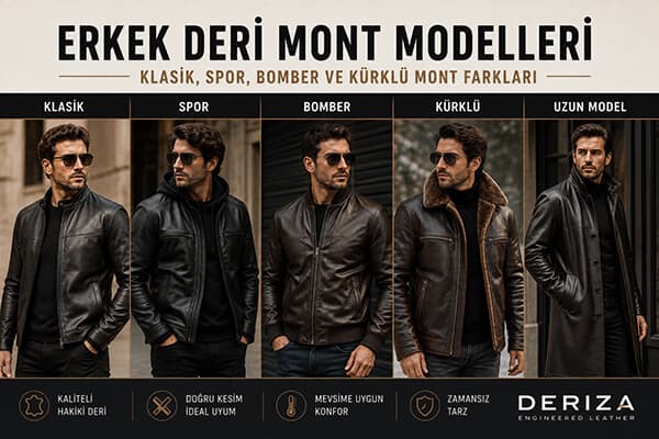 Erkek Deri Mont Modelleri: Klasik, Spor, Bomber ve Kürklü Montlar